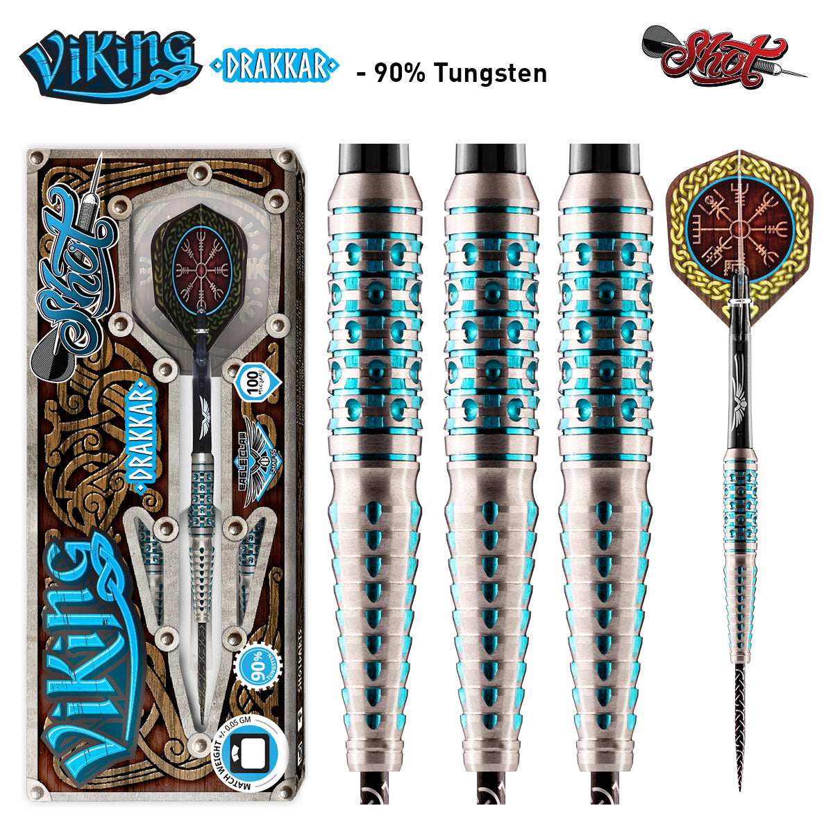 Shot Viking Drakker Dart Set 90% Tungsten