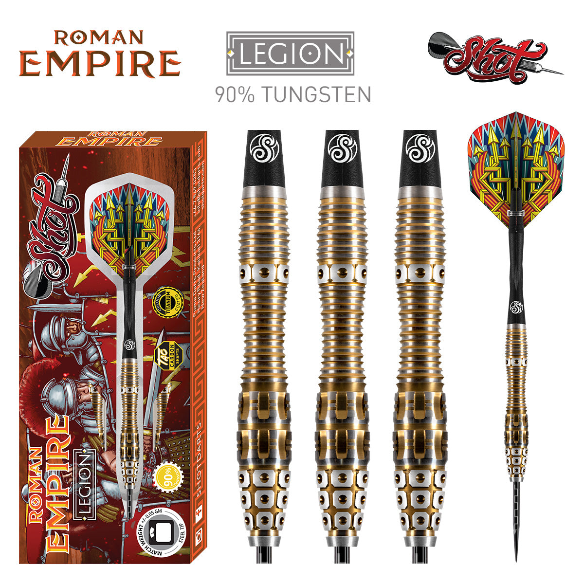 Shot Roman Empire Legion Steel Tip Dart Set