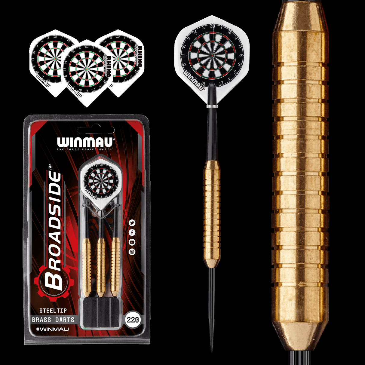 Winmau Broadside Brass Darts Set