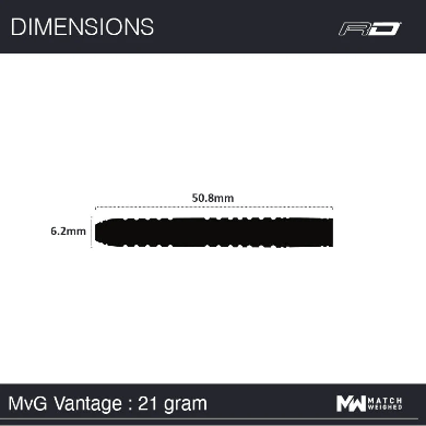 Winmau MVG Vantage Steel Tip Dart Set
