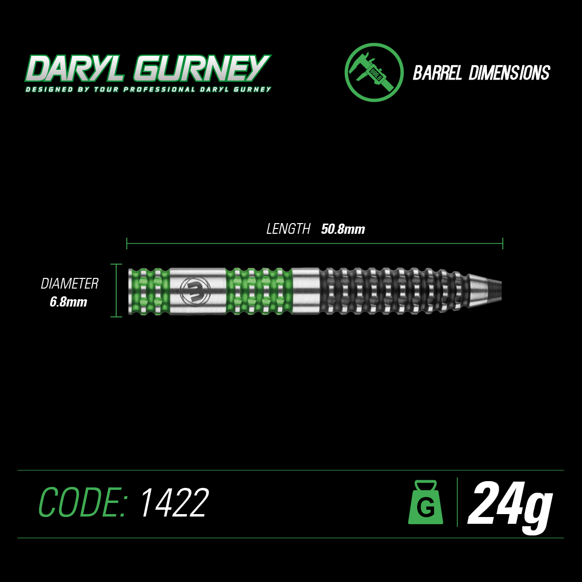 Winmau Daryl Gurney Steel Tip Dart Set