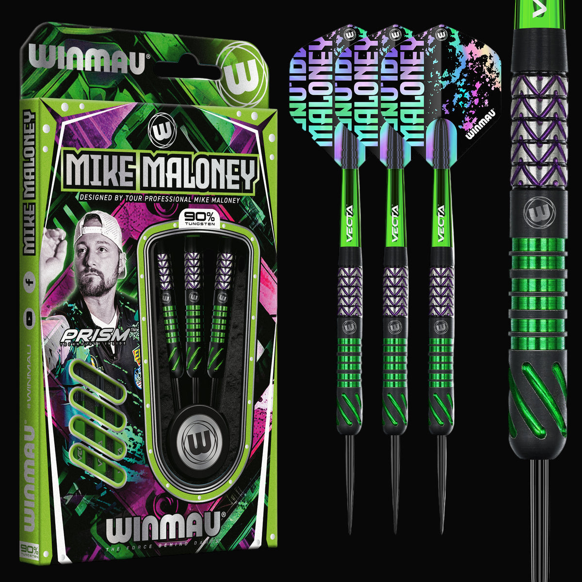 Winmau Mike Maloney Steel Tip Dart Set