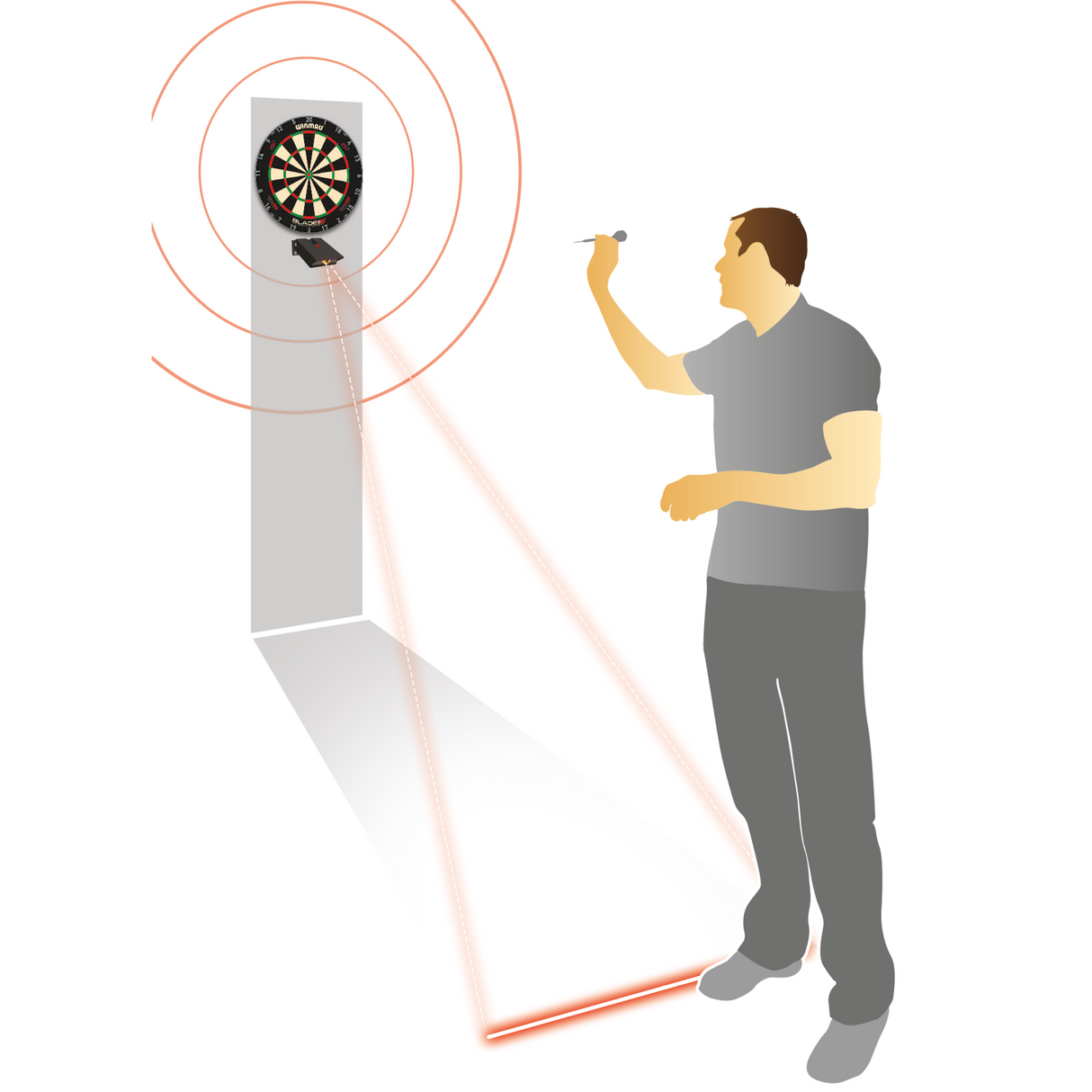 Winmau Laser Oche (Throwing Line)