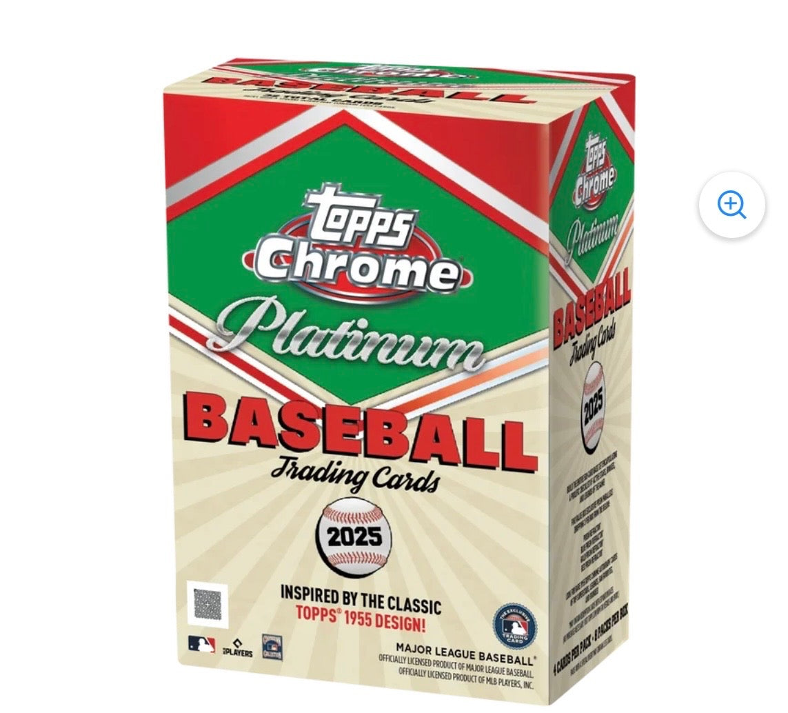 2025 Topps Chrome Platinum Baseball Trading Cards Factory Sealed Blaster Box