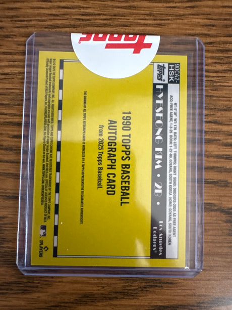 Hyseong Kim 2025 Topps #90CA2-HSK Autographed