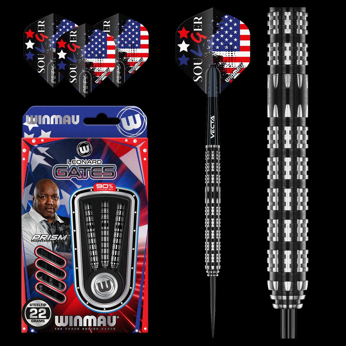 Winmau Leonard Gates Steel Tip 90% Tungsten Darts