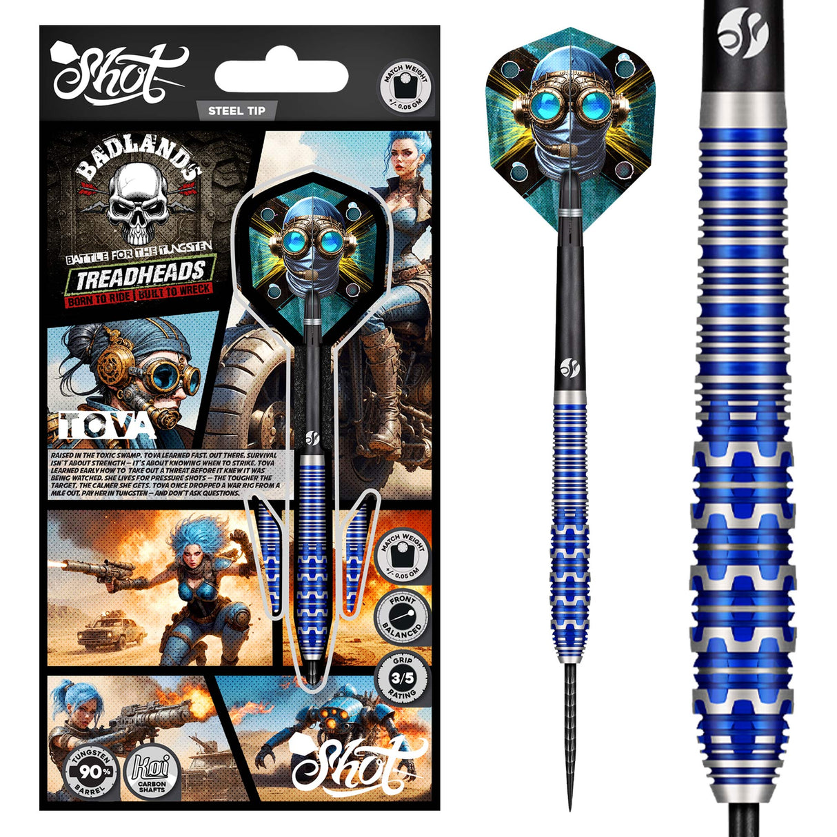 SHOT Badlands Tova Steel Tip Dart Set